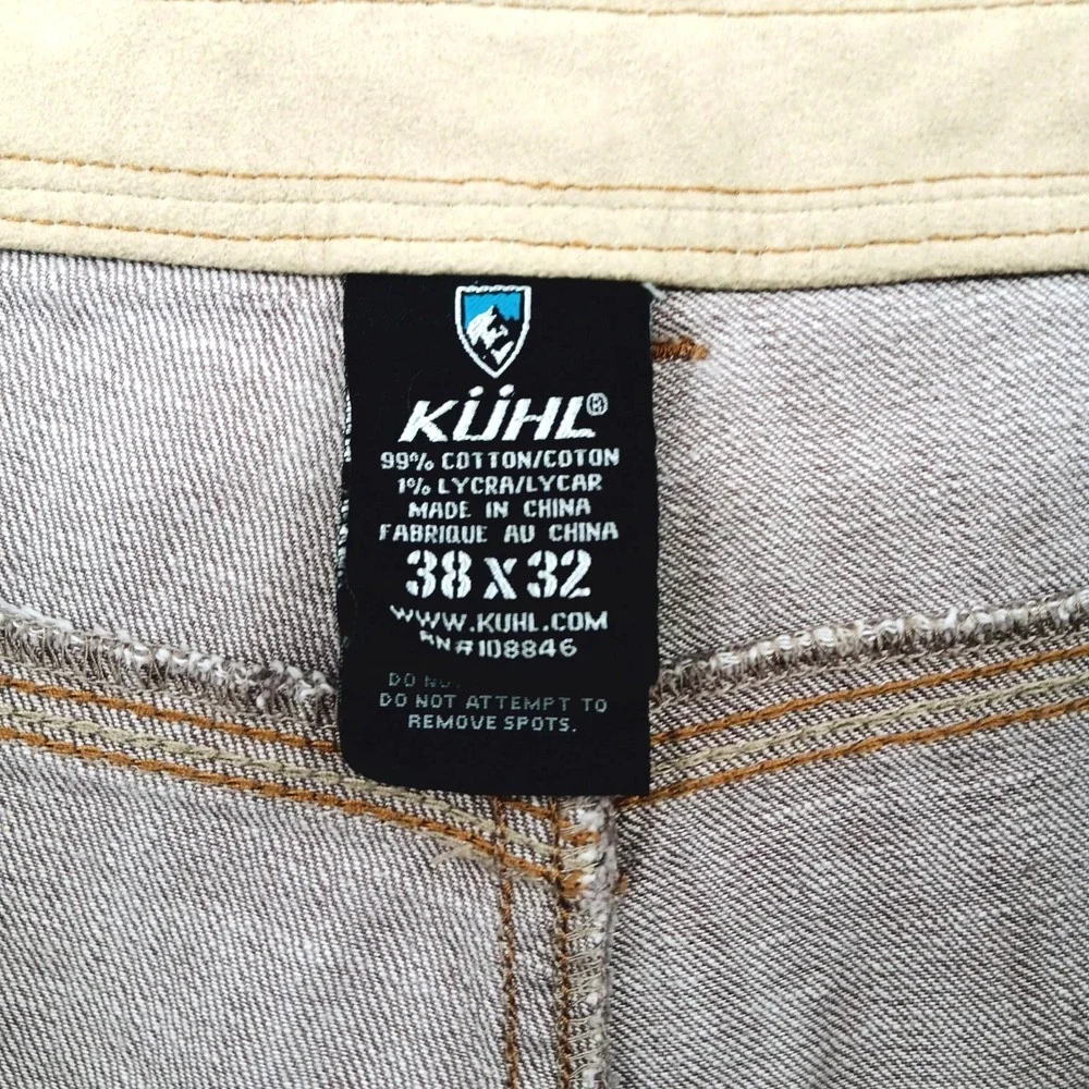 Kuhl Jeans Mens 38x31 Riot Articulated Knees Patina Dye Denim Pants Tag 38x32‎